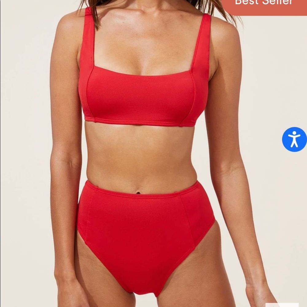 NWT Andie Swim “Havana” High Waisted Bikini Set - M